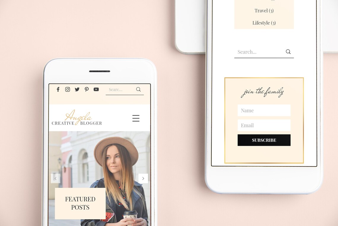 Wix Blogger Theme Wix Blog Template Wix Blog site Wix Etsy