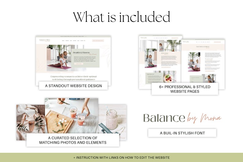 Health Coach Website, Life Coach Website, Nutritionist Website, Wellness Website, Fitness Website, Wix Website Design, Wix Website Template