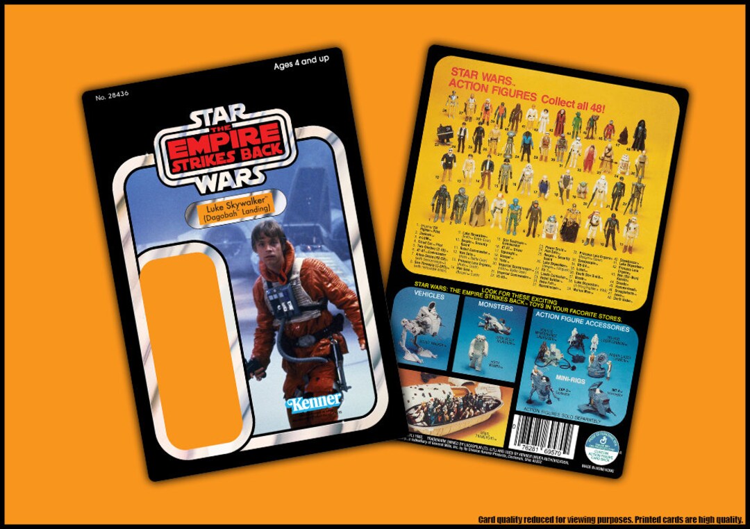 Custom Star Wars Empire Strikes Back 48back Luke Skywalker Etsy