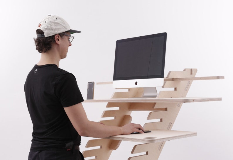 150cm / 59 Adjustable Sit To Stand Desk Converter Size XXL Etsy