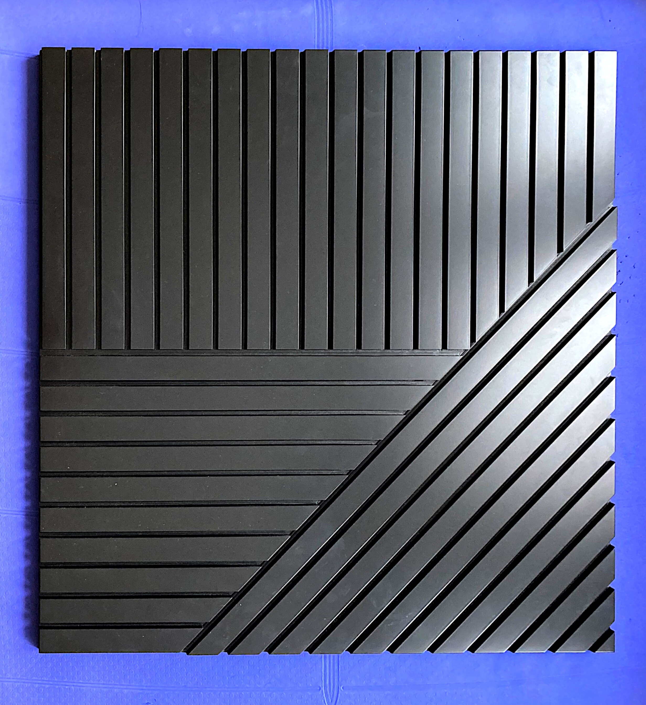 SAMPLE Black Wall Panels 24x24 / 12x12/ 6x6 inch Pattern 3 Large
