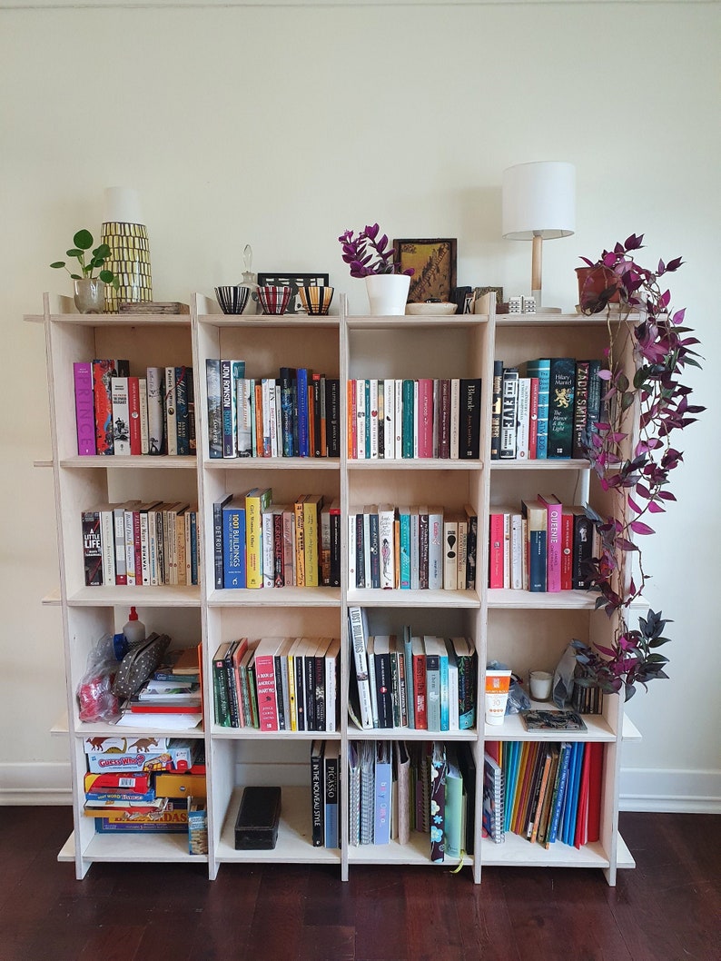 Custom Size Plywood Bookshelf for Vinyl Records Games Books Etsy