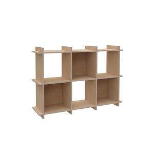 3x2 Modern Modular Plywood Bookshelf KALLAX 33cm/13 modules japandi custom design for vinyl records music studio 115x81x33cm / 45x32x13 Bild 4