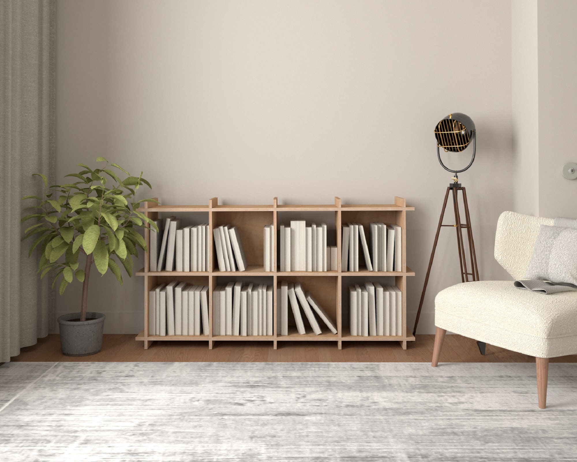 Plywood bookshelf on sale