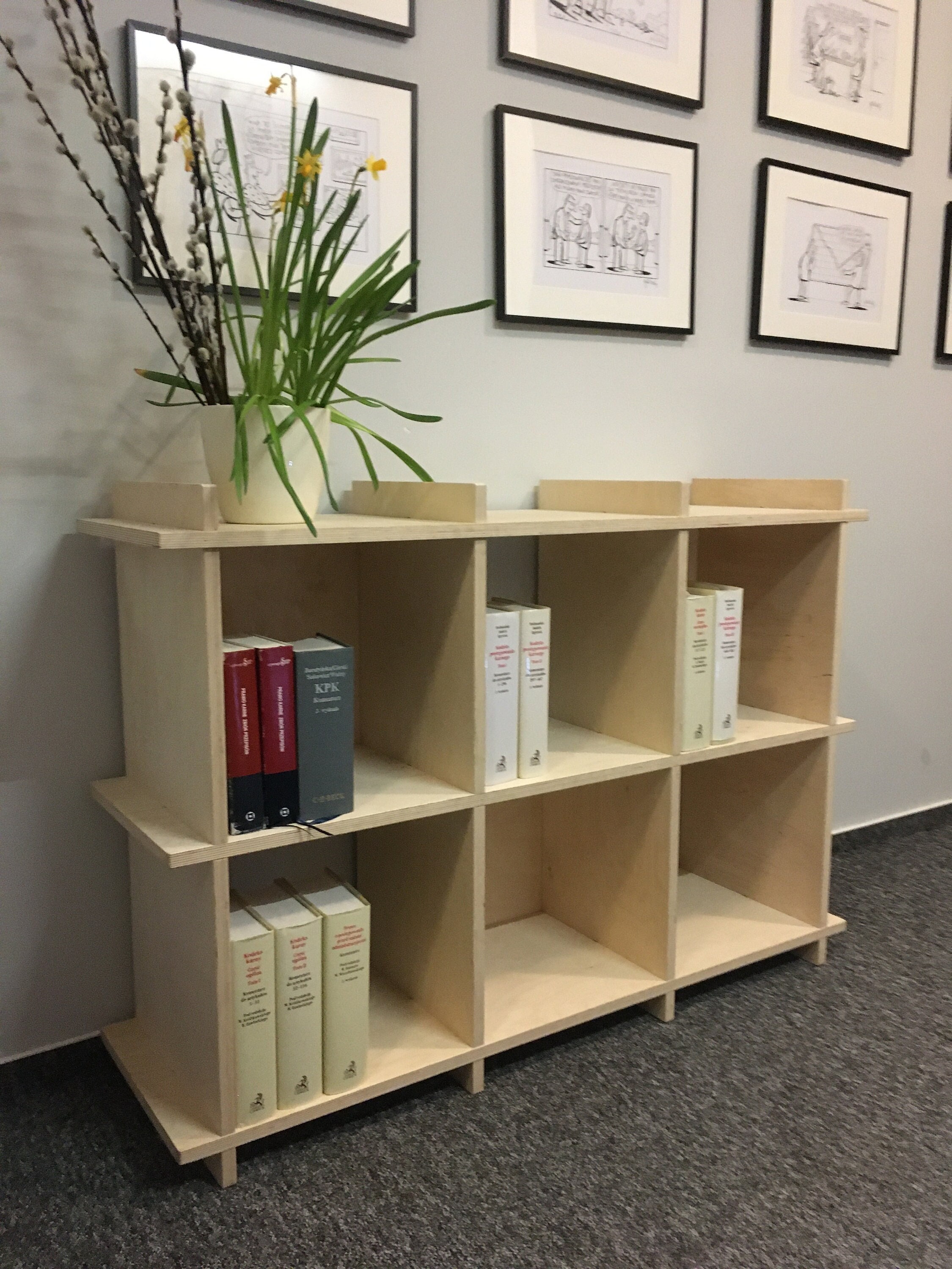 3x2 Modern Modular Plywood Bookshelf KALLAX 33cm 13 Modules