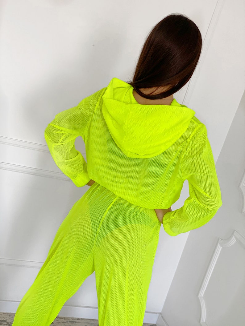 neon green romper