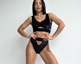 Pole dance wear set Dance costume women Stripper outfit Sexy gift for her Exotic dancewear