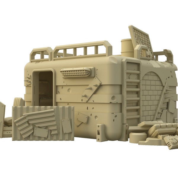 3D druckbare Post Apocalyptic Living Pod Terrain Scatter