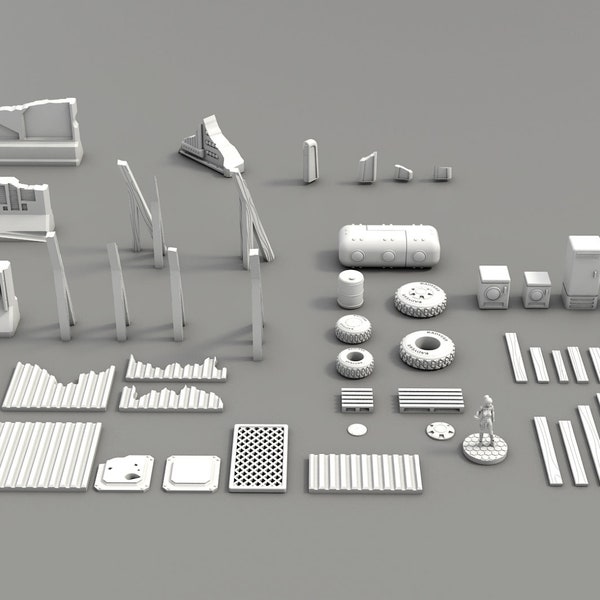 Imprimable en 3D Build Your Own JunkWalls Kit - Post Apocalyptique