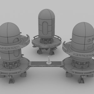 3D Printable SciFi Power Towers Playset Terrain