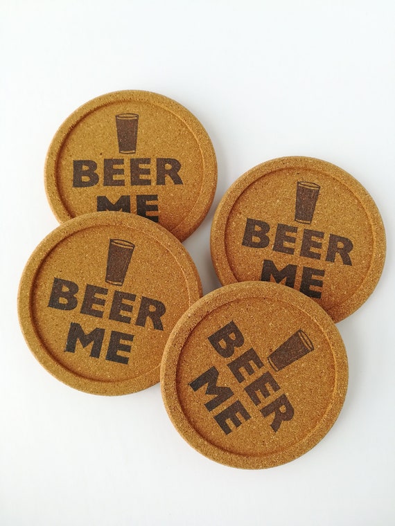 Set of 4 beer me coasters