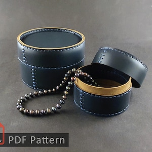 Leather Jewelry Box Pattern - Leather Gift Box Pattern - Leather Template - Pdf download