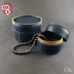 Patrón de caja de joyería de cuero - Dos tamaños (Descarga en PDF)