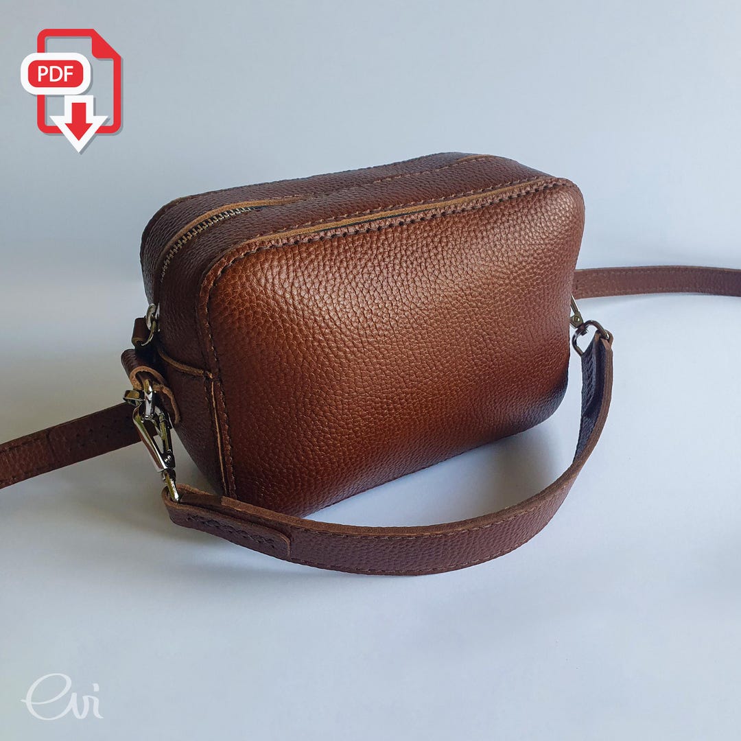 Leather Mini Crossbody Bag PDF Pattern, Small Shoulder Bag Template ...