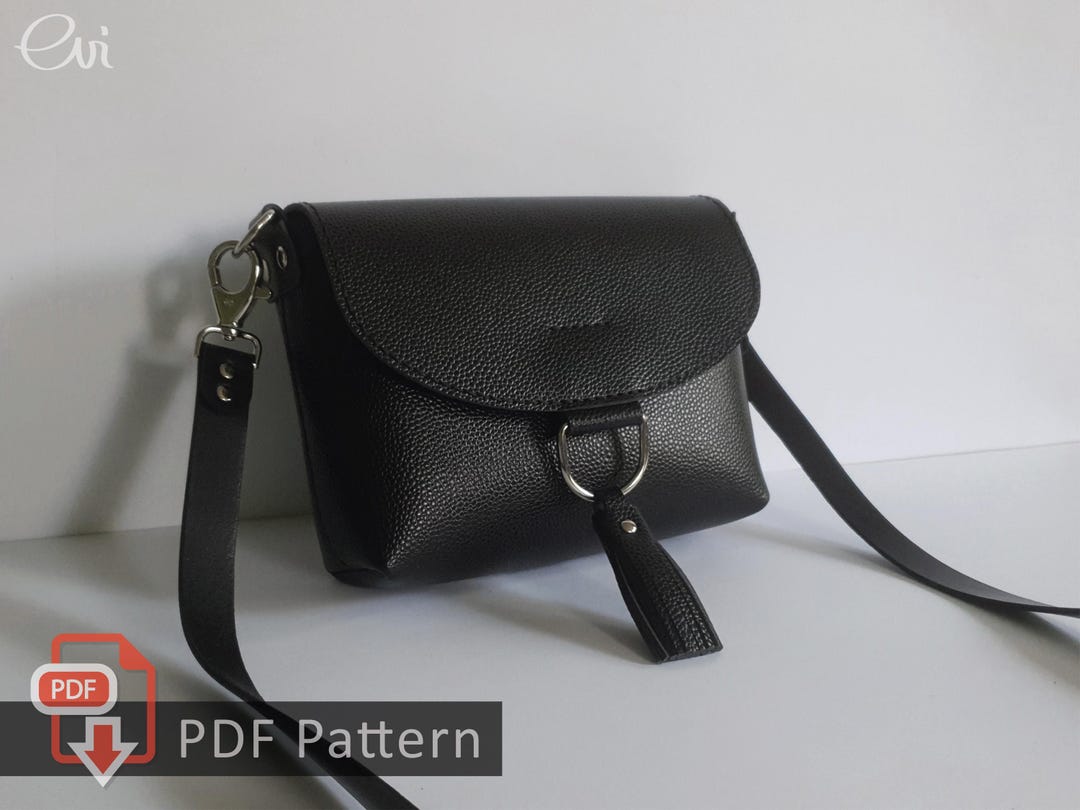 Leather Shoulder Bag PDF Pattern – DIY Crossbody Bag Template (instant ...