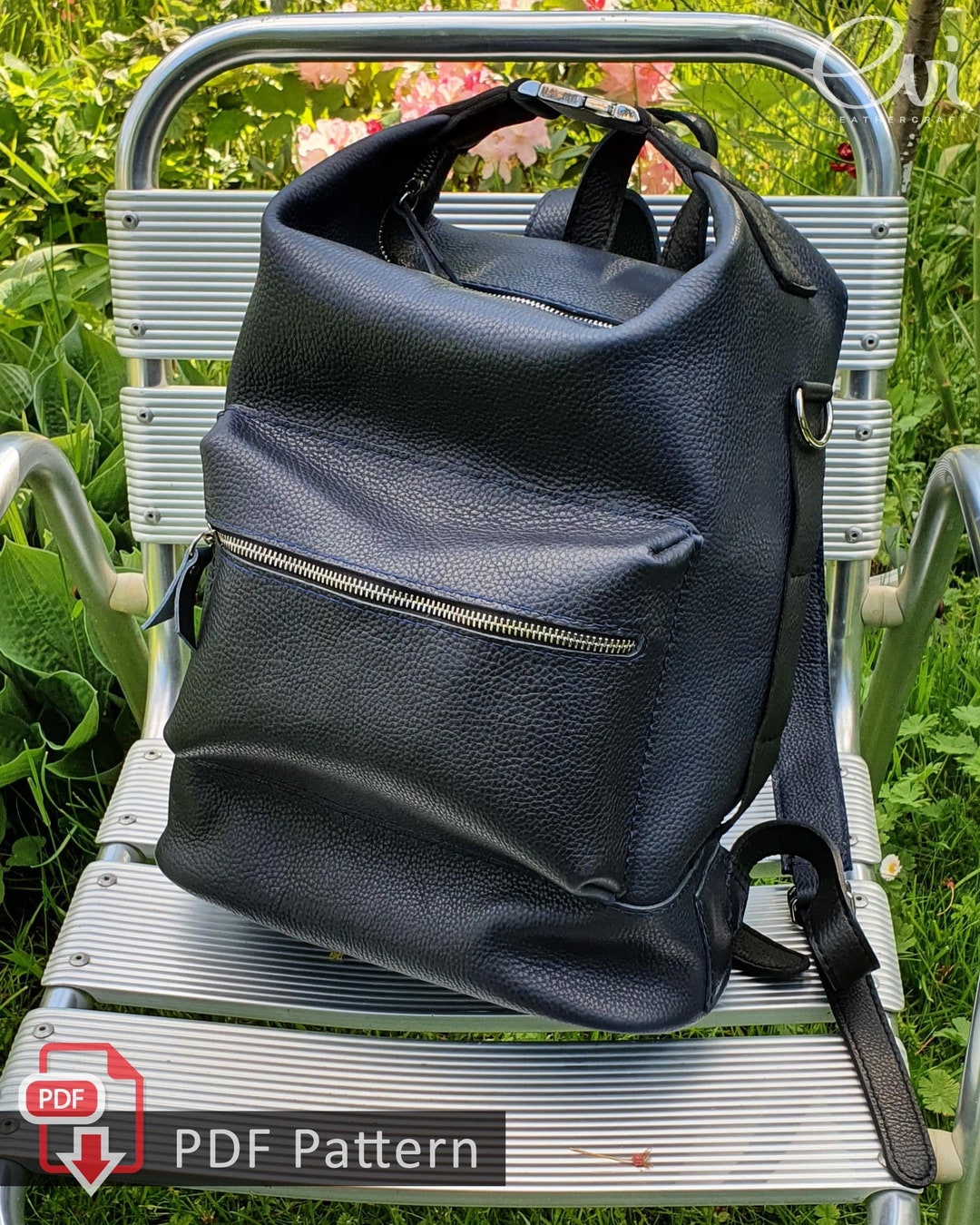 Free Printable Backpack Patterns.pdf Leather Backpack PDF Pattern, DIY Rucksack Bag Template, Digital ...