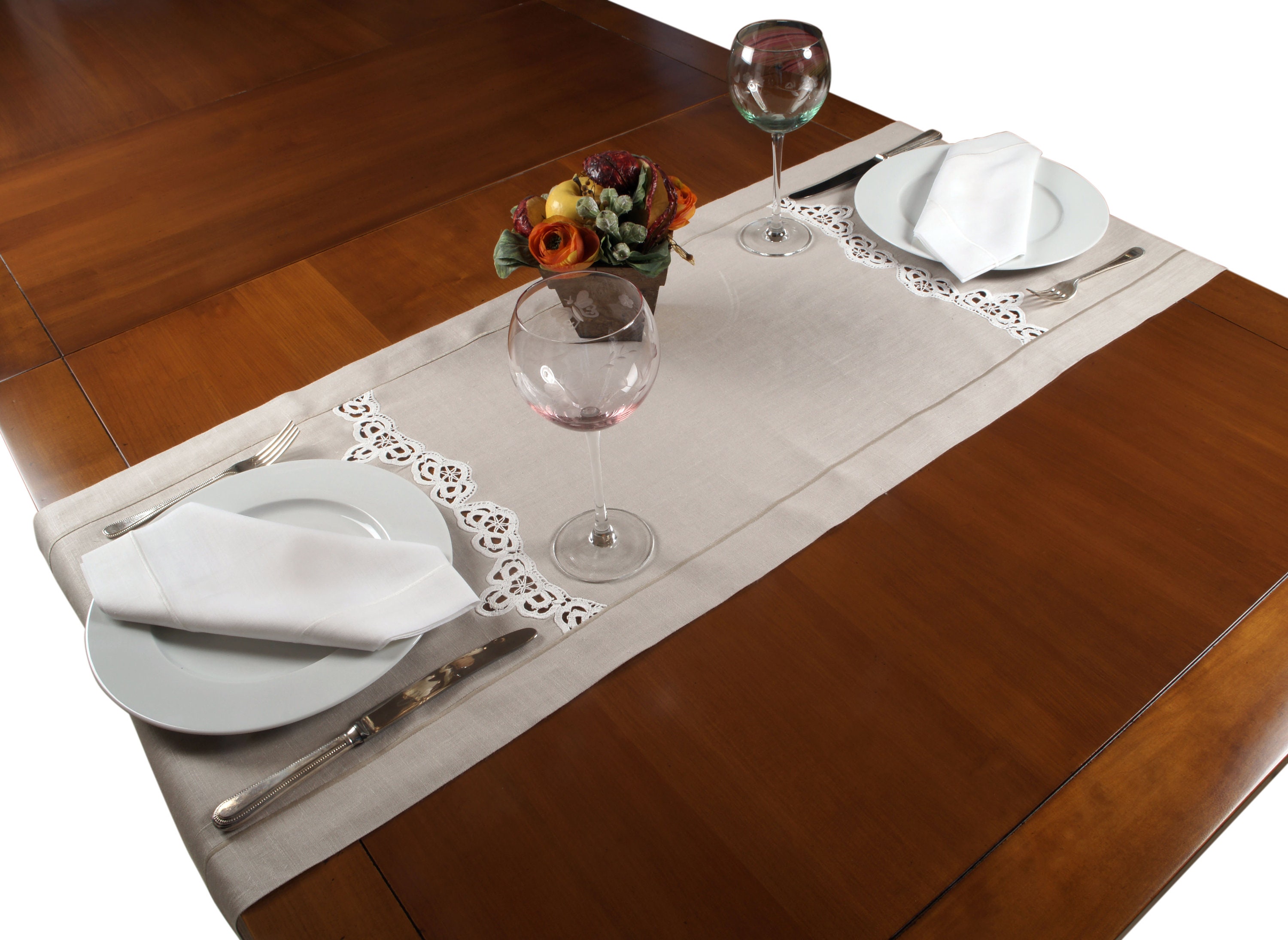 The Muffins Handmade Hand Embroidered Custom Natural Linen Tablecloth The Muffins Handmade Hand Embroidered Custom Natural Linen Tablecloth