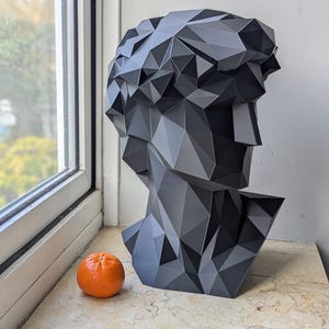 Busto geométrico de David, decoración abstracta para el hogar, estatua de David