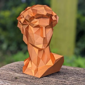 Bust of David Statue, Geometric David Garden Sculpture, Abstract Sculpture David, Modern Decor, Michaelangelo&#39;s David Statue
