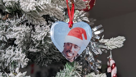 Tupac Christmas Tree Glass Ornament 2pac Christmas Decor 90s - Etsy
