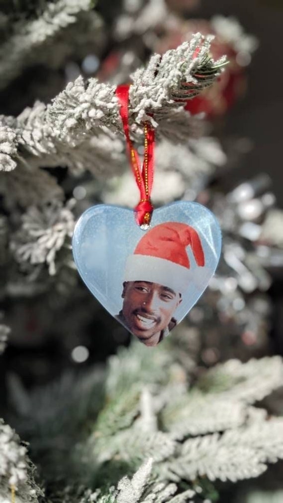 Tupac Christmas Tree Glass Ornament 2pac Christmas Decor 90s - Etsy