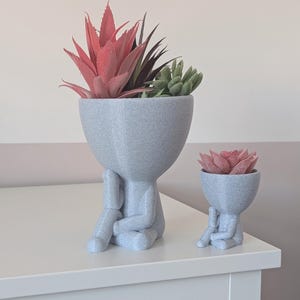Thinker People Planter - Chill Plant Pot  - Succulent Planter - The Thinker Plant Pot - Thinker Planter - Figure Plant Pot - Robert Planter