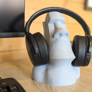 Soporte para auriculares Moai, estatua Tiki de la Isla de Pascua, soporte para auriculares