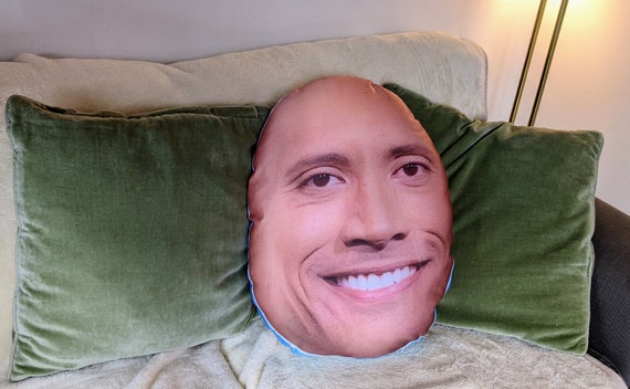 The Rock Meme Face Sequin Pillow Cover Funny the Rock Face -  Israel