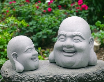 Laughing Buddha Garden Sculpture, Garden Decor, Laughing Buddha Zen Decor, Home Decor, Balinese Garden Statue,