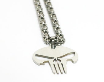 Rearview Mirror Stainless Steel Punisher Charm