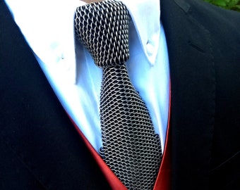 Dragon Scale Tie. Dragon Scale Chainmail Tie