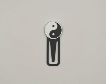 Yin Yang Bookmark – Spiritual Book Accessory | Gift for Bookworms | 3D Printed Meditation