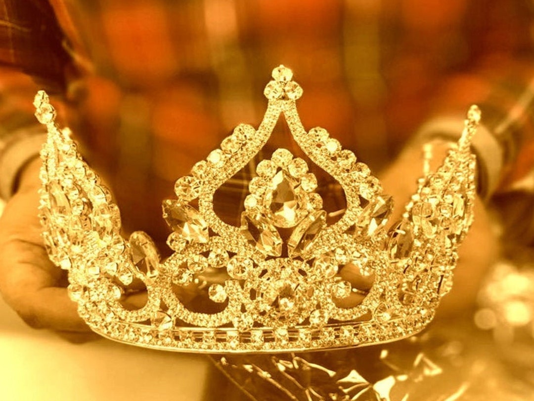 Gold Tiaras Gold Crowns Gold Crystals Tiaras Vintage Crowns Etsy