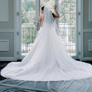 Hochzeitsschleier, Blumenschleier, Perlenschleier, Perlenrandschleier, Elfenbeinschleier, Perlenschleier, kurzer Schleier, Brautschle
