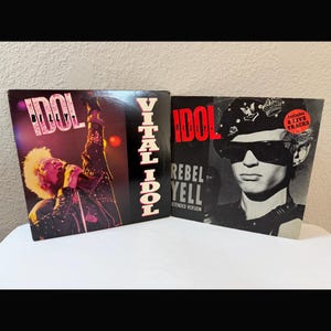 Billy Idol Vital Idol Rebel Yell Records jaren 80 vinyl LP's EP ZELDZAME punkbundel van 2