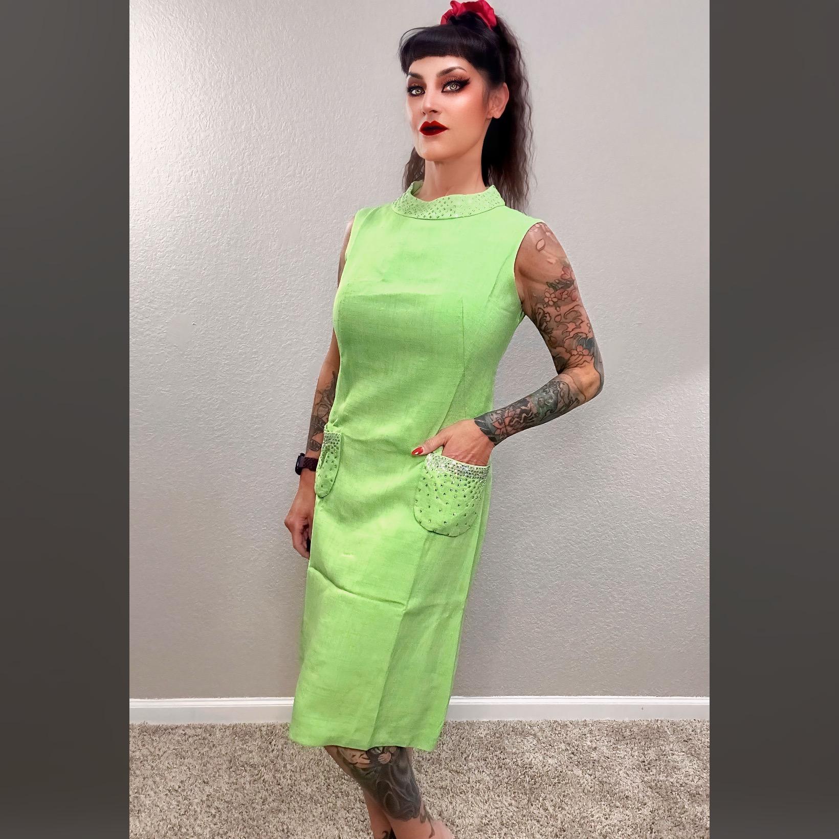 green emerald velvet dress Cowl Neck Satin Lime Green Midi Dress main image 0
