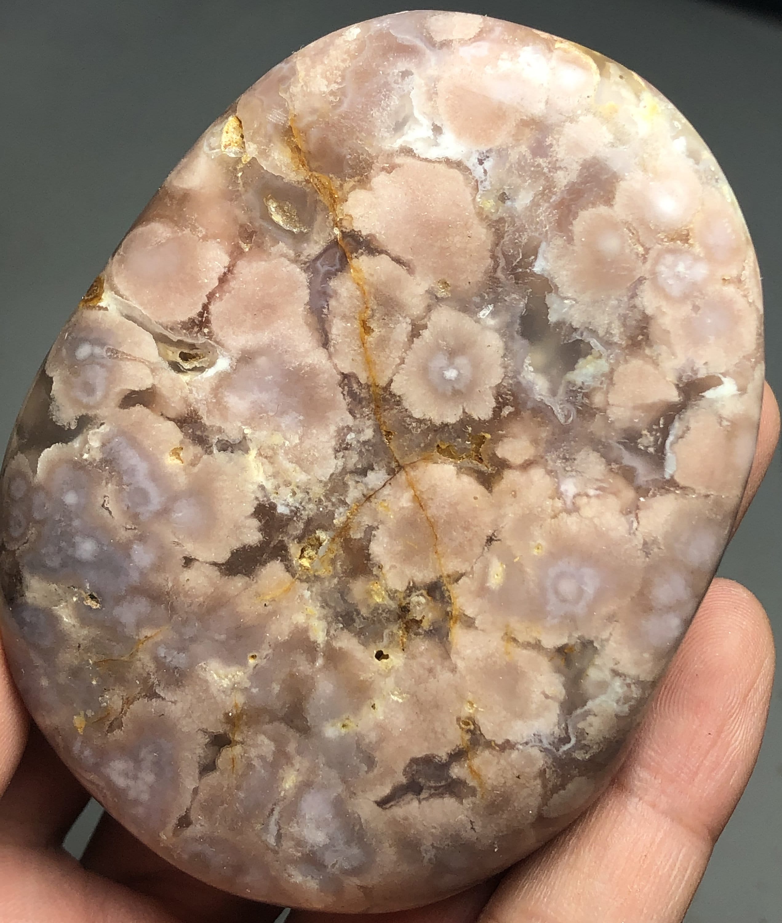 150g Natural Polished cherry blossom agate Crystal Madagascar Etsy