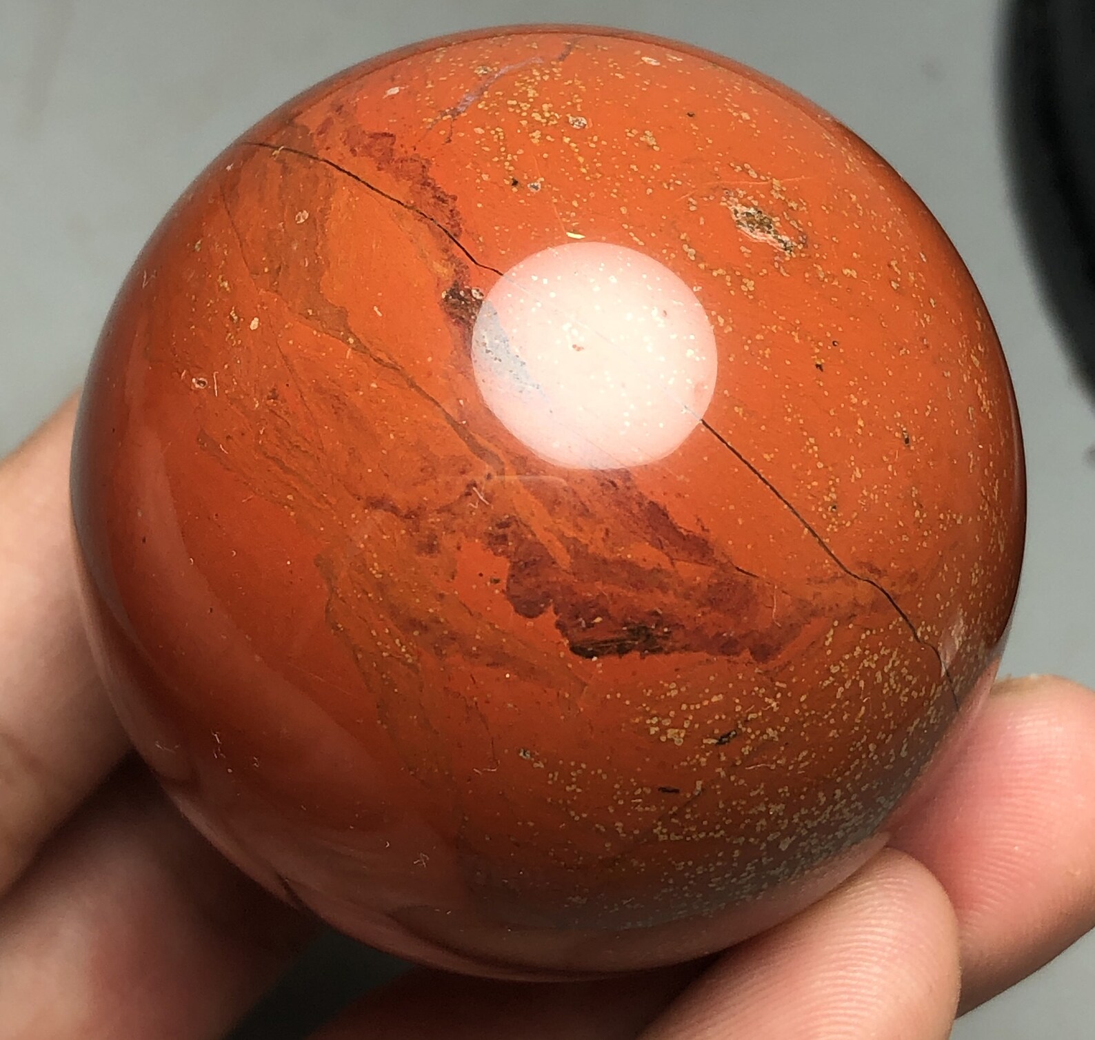134g Natural Red Jasper Quartz Crystal Sphere Ball Healing Etsy