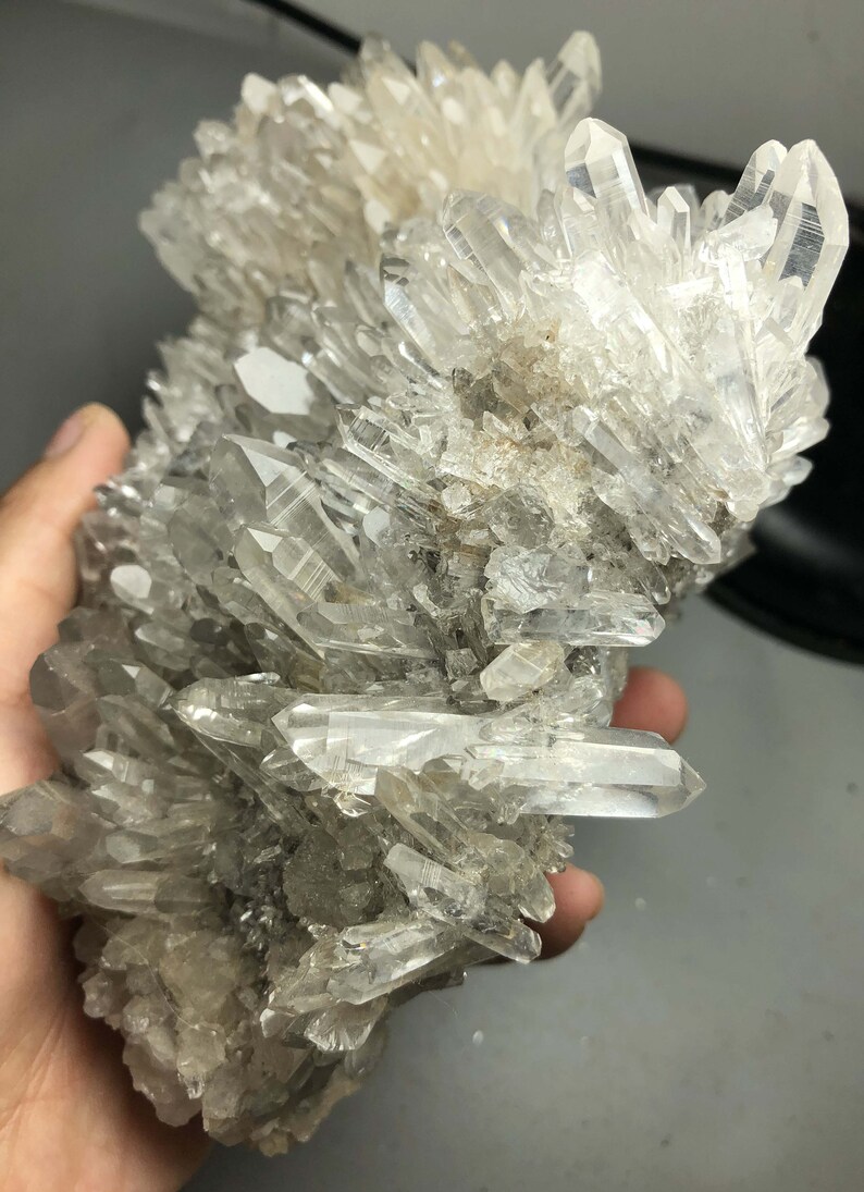 1290g Natural White Chrysanthemum QUARTZ Crystal Cluster Etsy