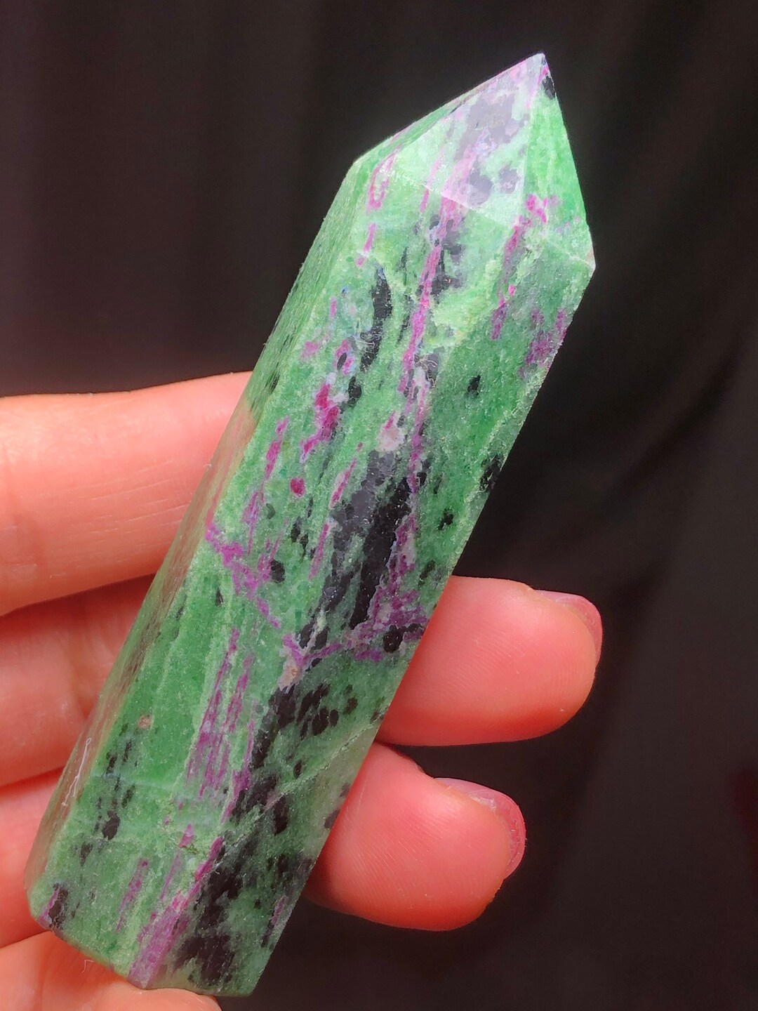 77g Natural Ruby Tower Quartz Crystal Point H969 - Etsy