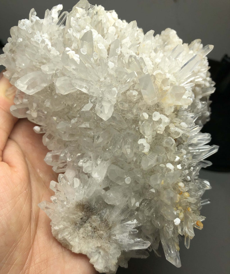Natural White Chrysanthemum QUARTZ Crystal Cluster Specimen Etsy