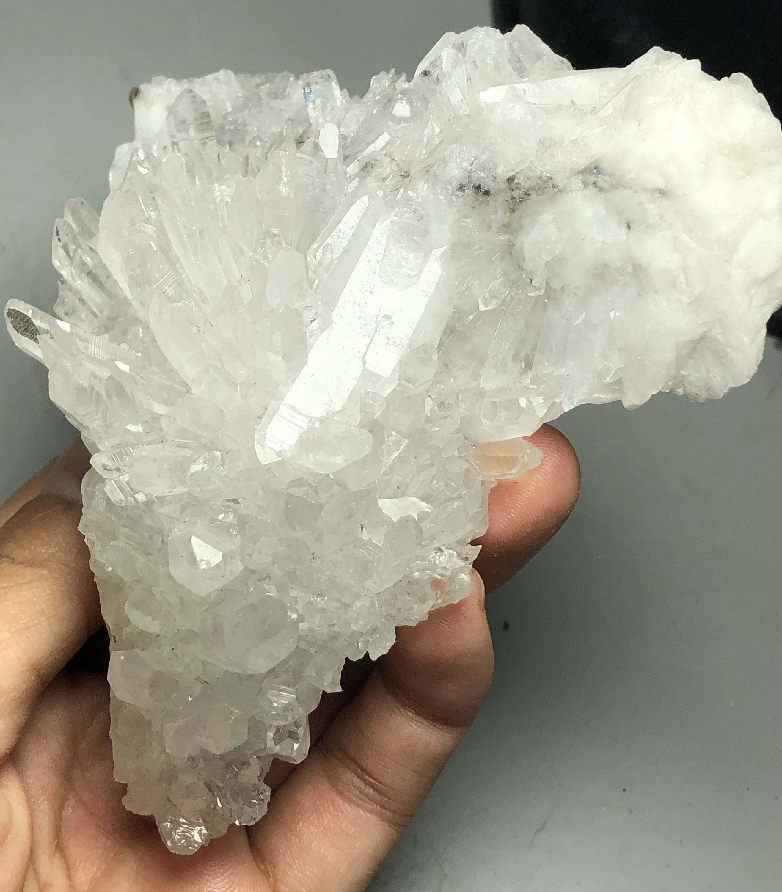 245g Natural White Chrysanthemum QUARTZ Crystal Cluster Etsy