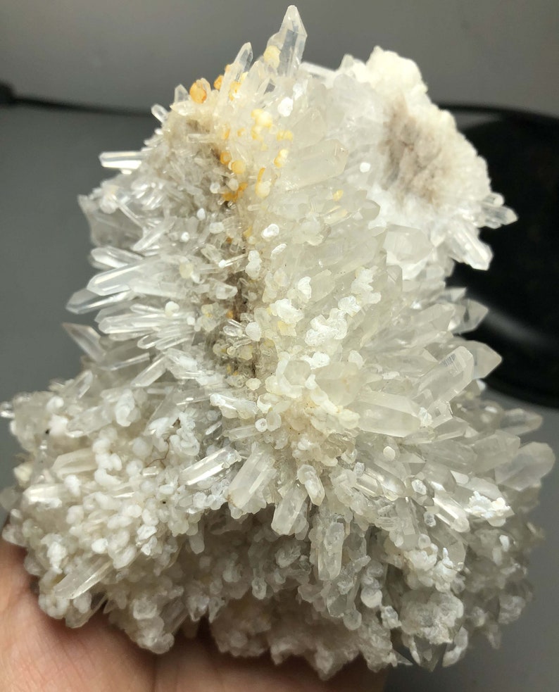 Natural White Chrysanthemum QUARTZ Crystal Cluster Specimen Etsy