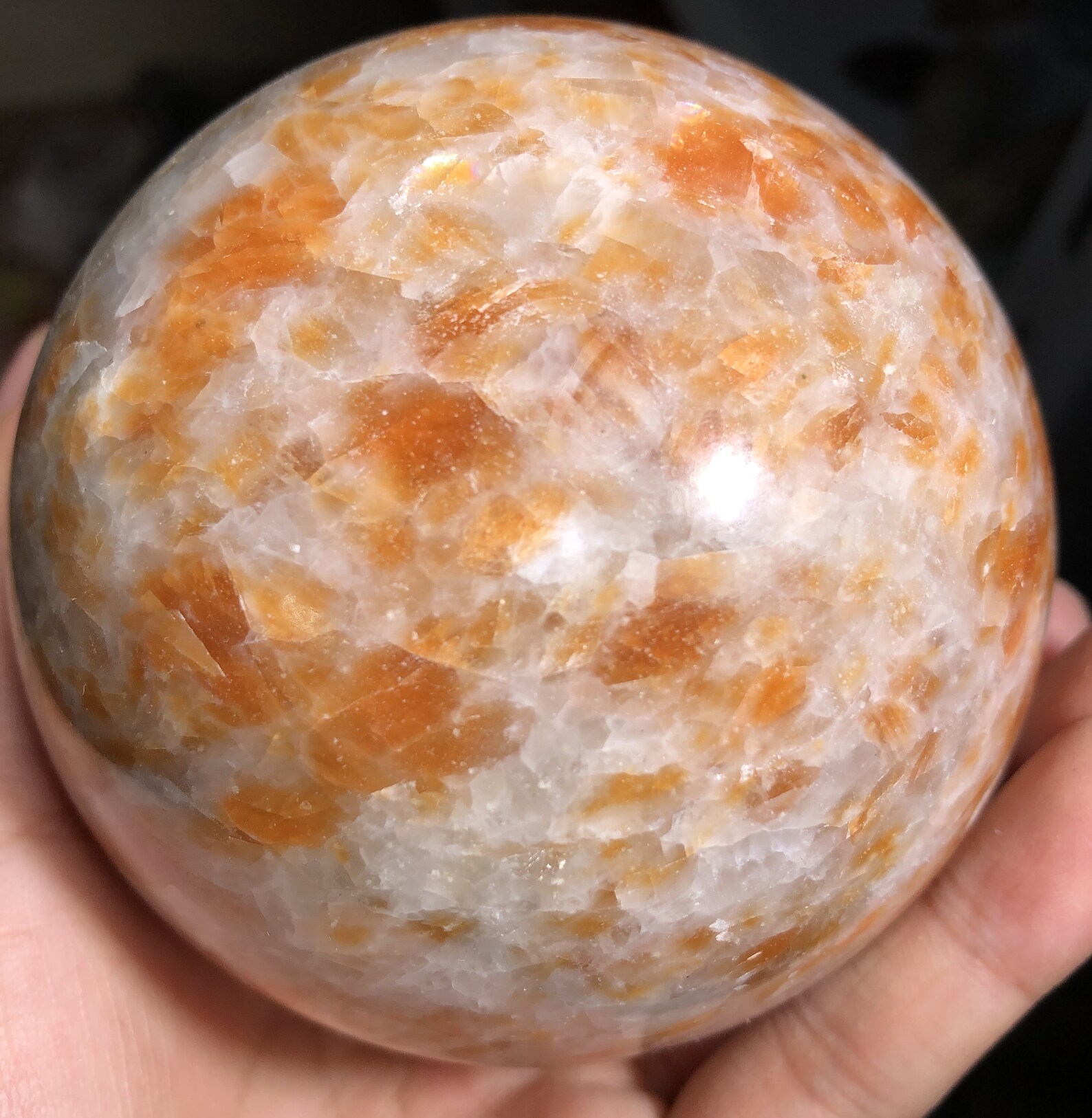 958g Natural Sunstone Crystal Quartz ball / sunstone Etsy