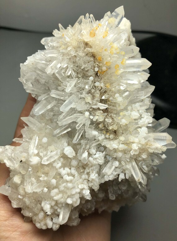 Natural White Chrysanthemum QUARTZ Crystal Cluster Specimen Etsy