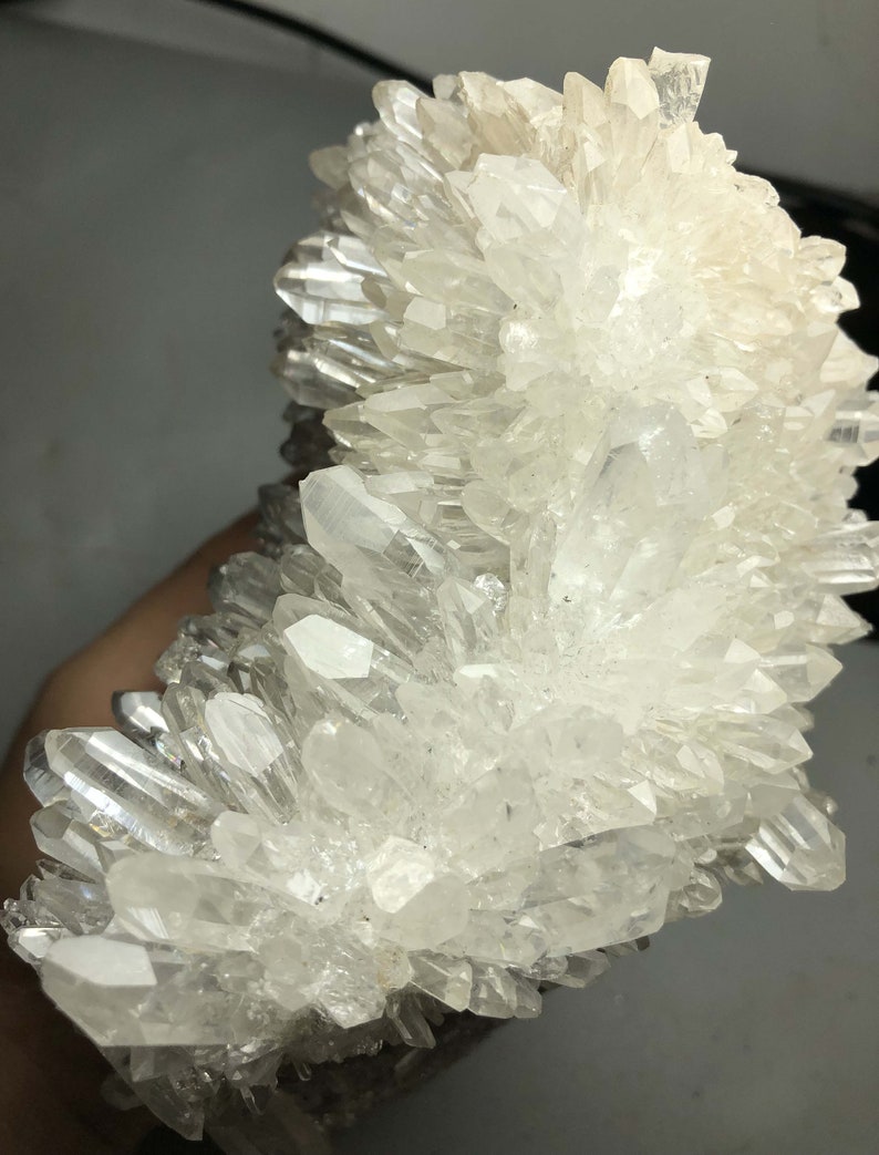1290g Natural White Chrysanthemum QUARTZ Crystal Cluster Etsy