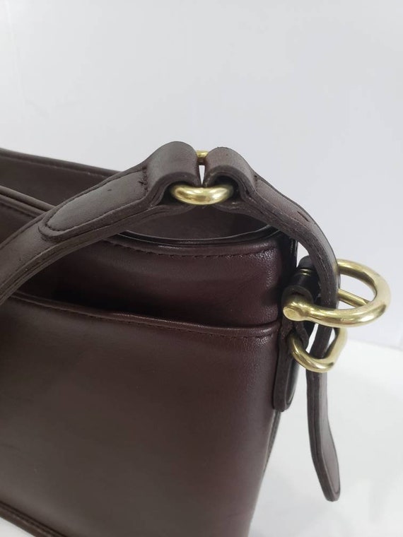 Vintage Coach Mahogany EQUESTRIAN ZIP Bag Style #… - image 9