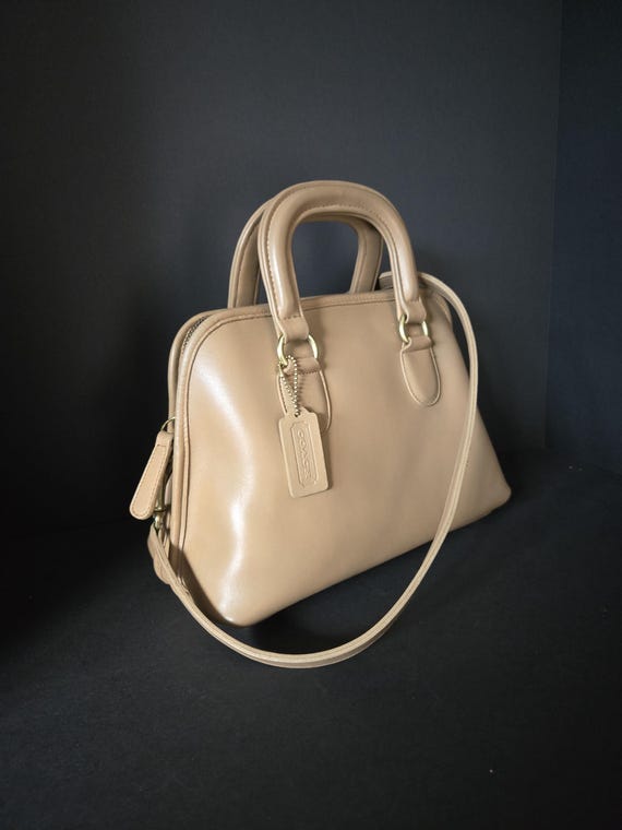 Vintage Coach STONE With Brass BAXTER BAG, Satchel, Dr display picture 2