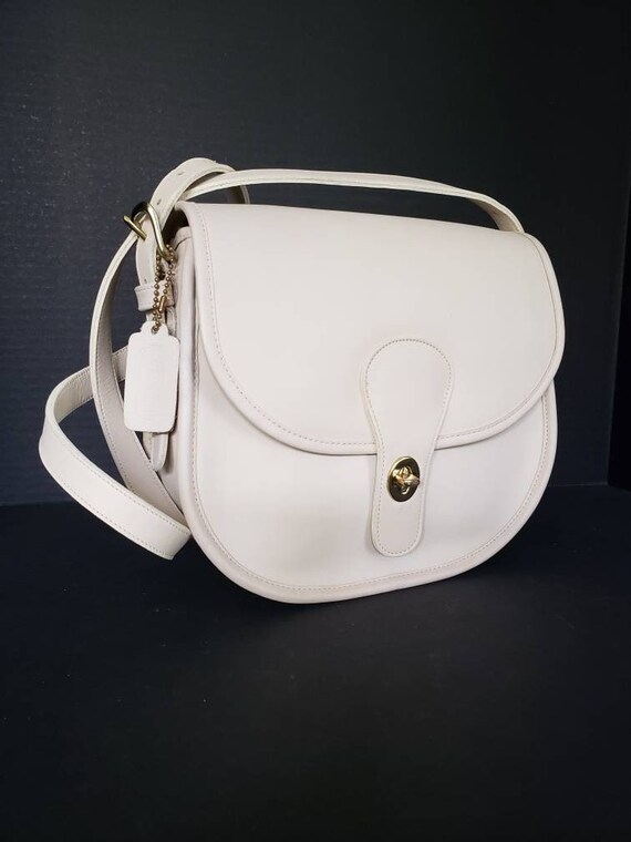 MINT:  NYC Bone SADDLERY Bag Vintage Coach Off-Wh… - image 1