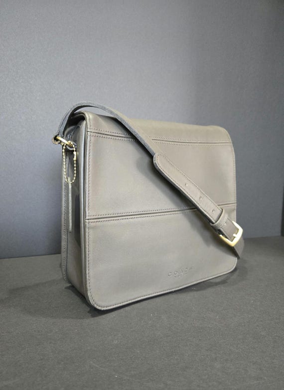 Vintage Coach Mint: Gray TRIBECA FLAP Bag - Style #9092 *MINT
